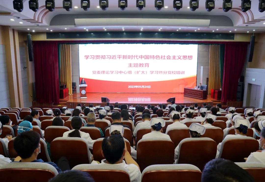 主題教育進行時丨我院召開黨委理論學習中心組（擴大）學習會暨分黨校培訓 深入學習習近平法治思想